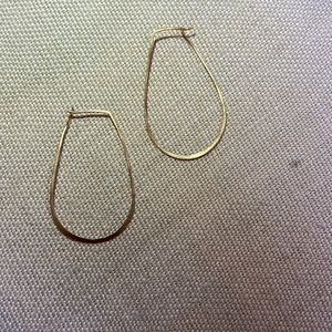 14k fairmined gold hoops about 2 inches